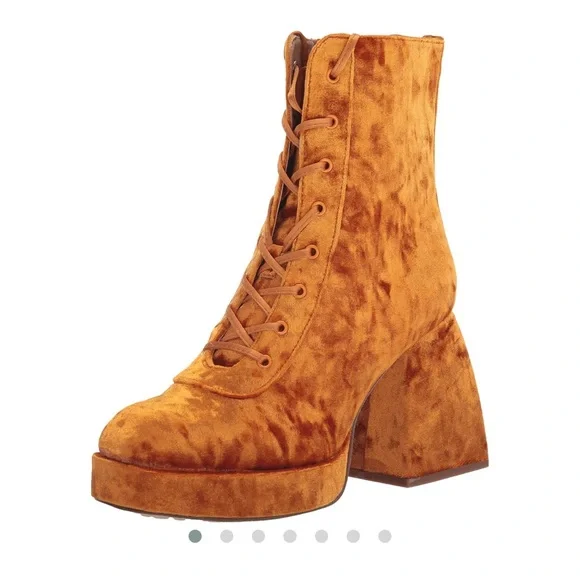 🔥 Circus by Sam Edelman “Mia” Velvet Platform Block Heel Booties 🔥 - Picture 7 of 13